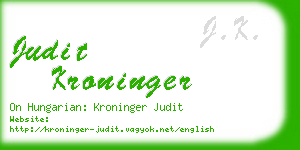 judit kroninger business card